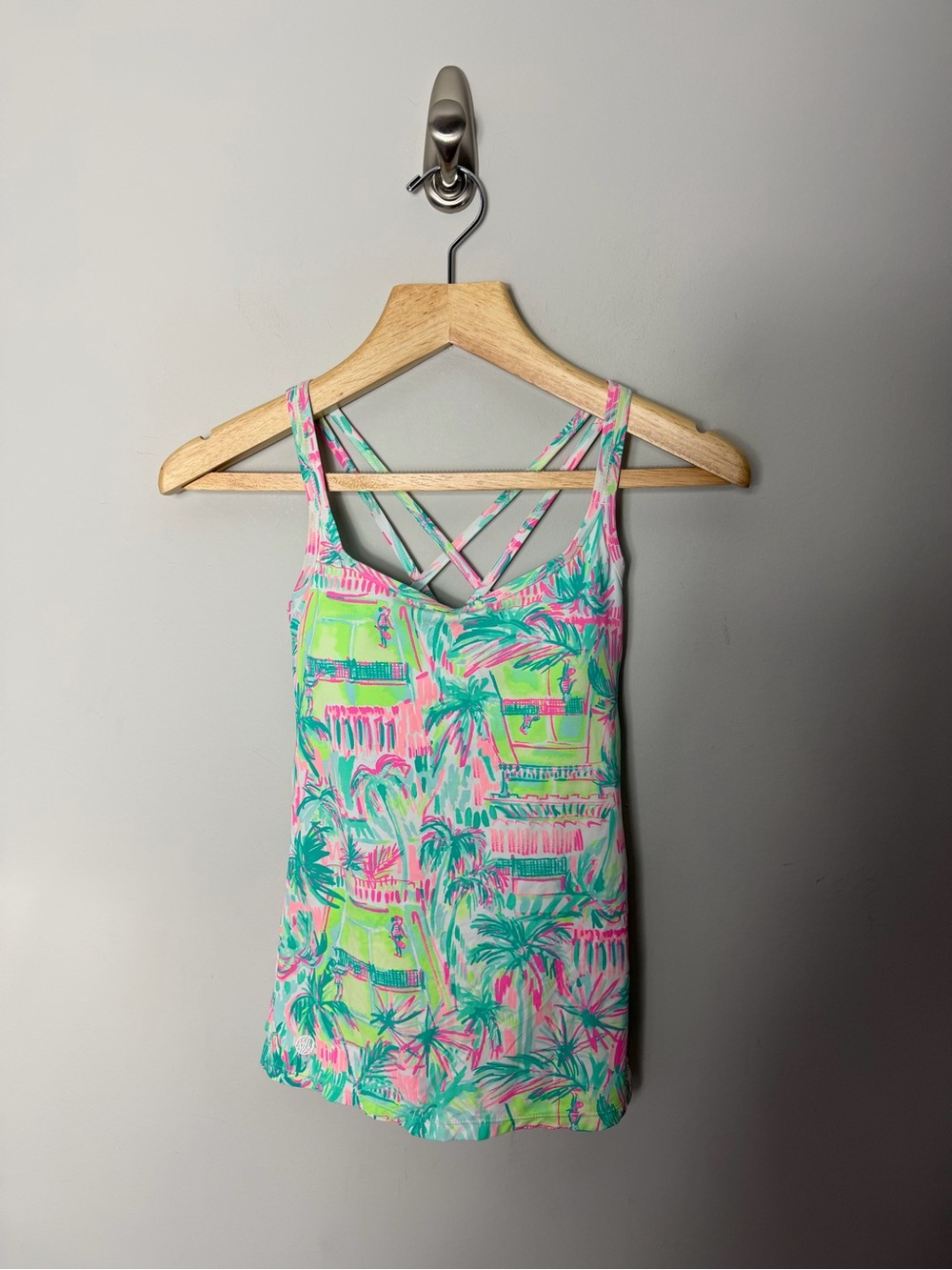 Lilly Pulitzer "Avida" Luxletic tank top "Perfect Match" Sleeveless XXS *213
